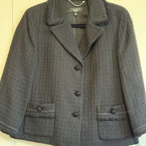 Talbots Charcoal Textured Blazer
